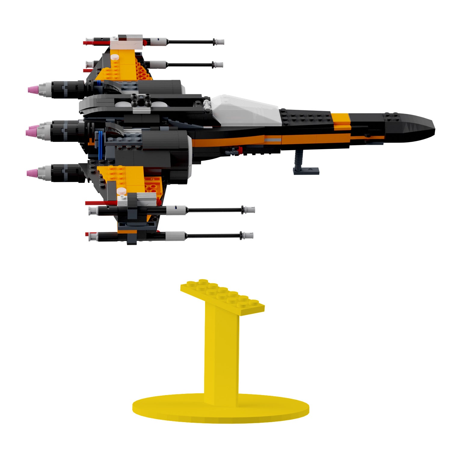 Standhalterung kompatibel mit LEGO 75102 Star Wars Peos X-Wing Fighter