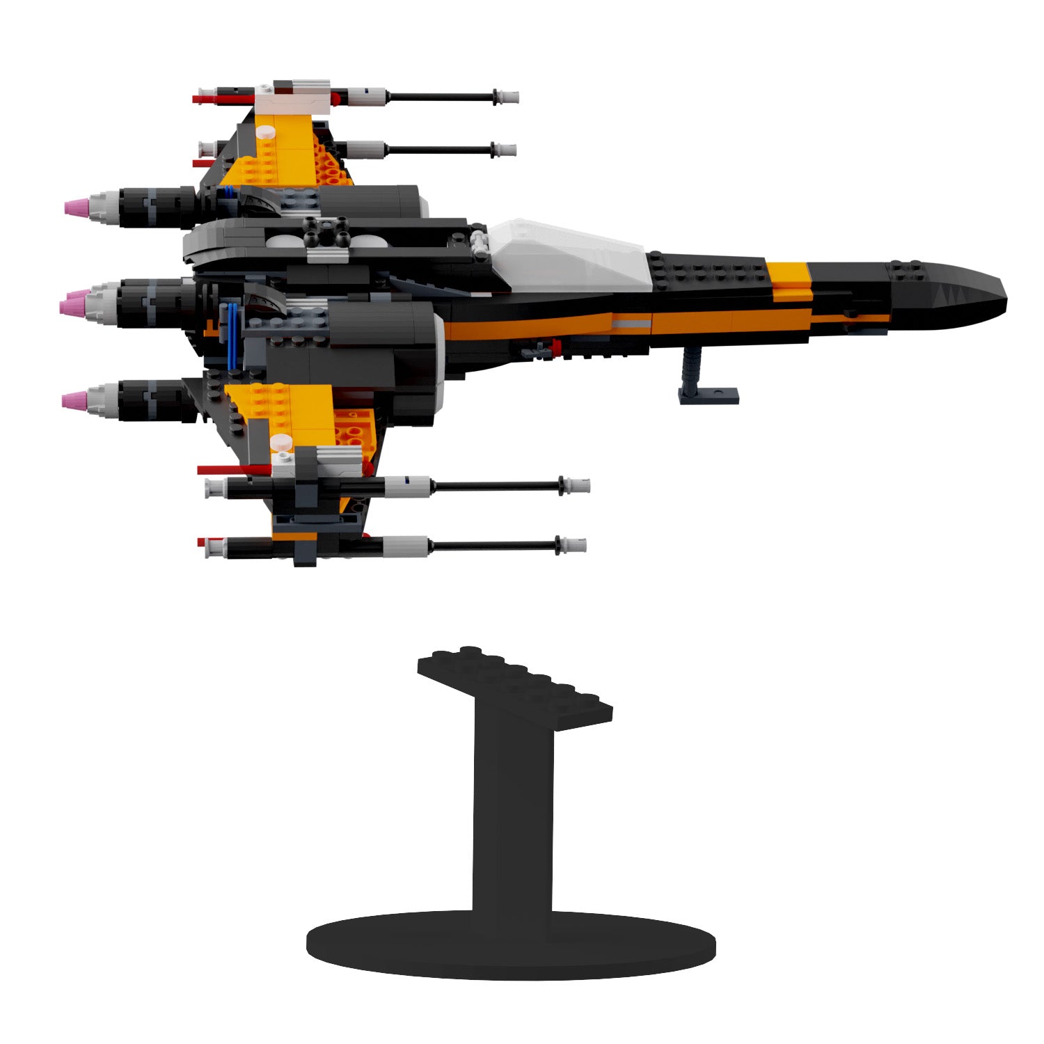 Standhalterung kompatibel mit LEGO 75102 Star Wars Peos X-Wing Fighter