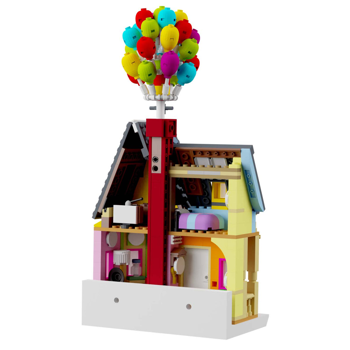 Wandhalterung kompatibel mit LEGO Disney 43217 Carls Haus aus Oben